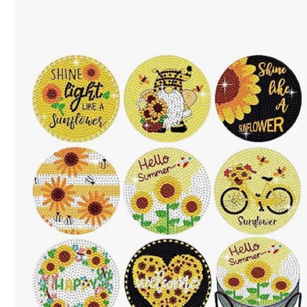 Custom Bedazzled coasters with holders